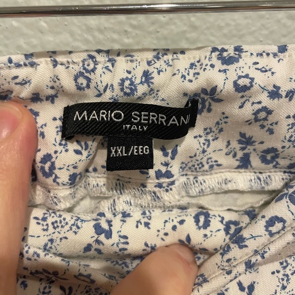 Floral Print Pants Mario Serrani Italy Size XXL - Picture 4 of 6